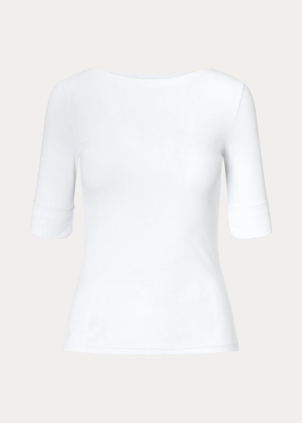 Ralph Lauren Cotton Boatneck Top Dame Danmark (TNOXE0763)